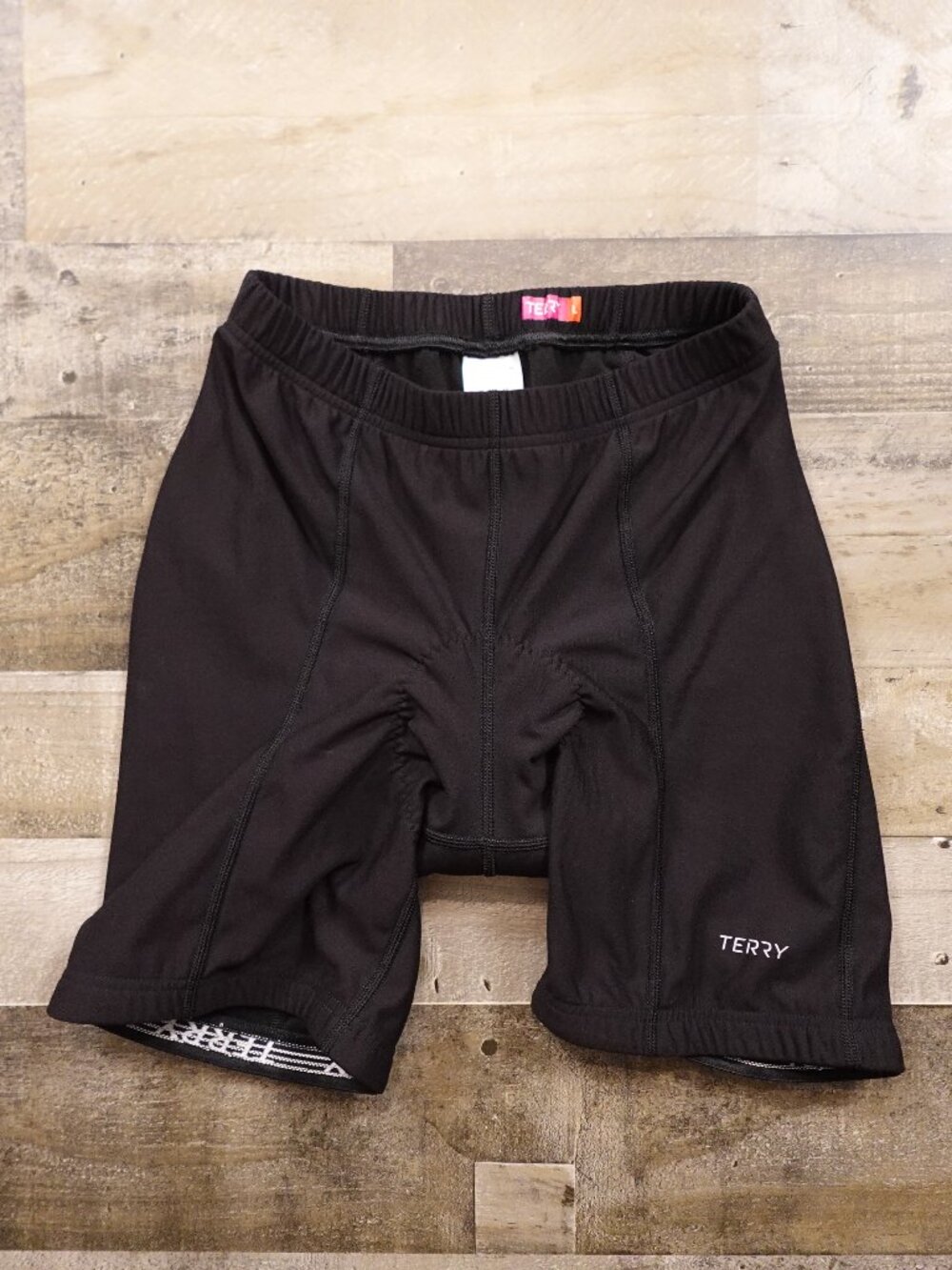 Terry Cycling Shorts Women’s Large Black Padded Chamois Made in USA Bike